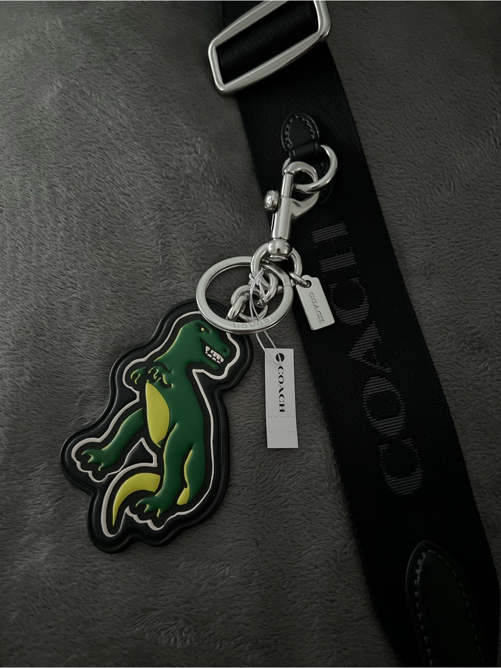 Coach Rexy Mascot Dinosaur Bag Charm Keychain - New